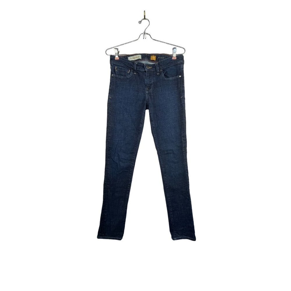 Anthro Pilcro And The Letter Press Straight Leg Jeans Dark Wash 27